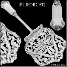Puiforcat Rare French Sterling Silver Asparagus Pastry Toast Server
