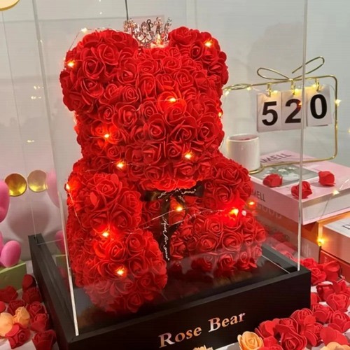 Rose teddy bear artificial - rose,