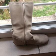 bottes en daim beige état neuf