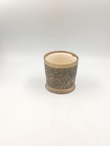 Pot bronze émaillé signé - pot,