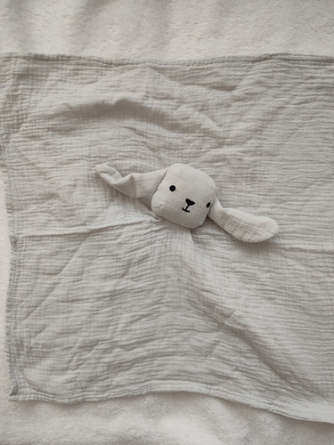 Doudou plat carré lange lapin - doudou,