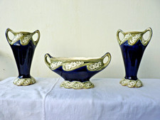 Garniture de cheminée Faïence "De Bruyn Fives Lille" Art-Nouveau" . Superbe, TBE