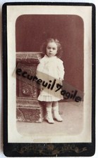 CDV photo MILET à AGEN petite fille bottines blanches X346