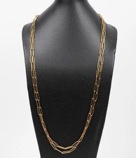 Très long sautoir or jaune 18 carats - maille intemporelle - 144 cm - collier