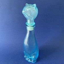 Petite bouteille chat bleu