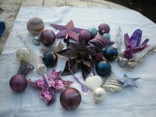 décorations de noel boules vintage et autres oiseaux 'papillons