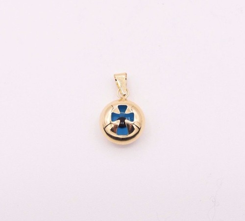 Pendentif rond relief croix - pendentif,