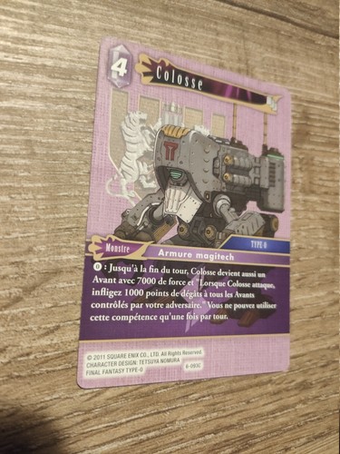 Final fantasy trading card