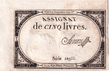 5 Livres - 10 Brumaire An II (31.10.1793) - Sign. Semen - Série 22355