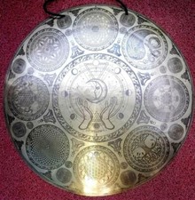 Full Moon Gong 20″ – Powerful Sound – ॐ Om Carved  Handmade in Nepal  Meditation