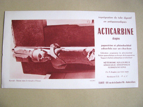Buvard publicité acticarbine - publicité,