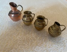 4 pots miniatures en cuivre