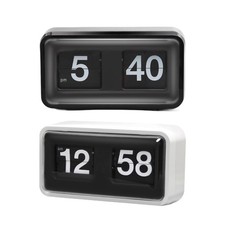 Retro Auto Flip Clock Hotel Bedroom Flip Page Clock Works Flip Desk Clock