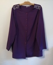 Blouse chemise violette polyester T46 (2506022)