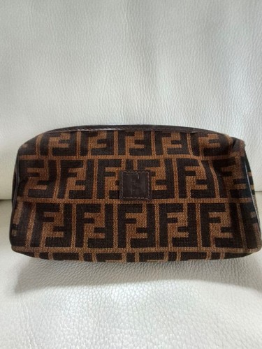 Fendi zucca pochette toile - pochette, en