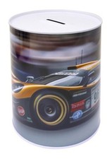 Tirelire originale pour enfants en étain Taille XL motos voitures courses vit...