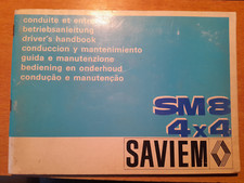 Renault Saviem SM8 4x4 : notice d'utilisation et entretien ne2065 1976