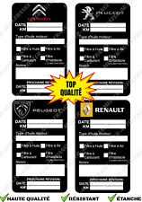 Étiquette Autocollant Entretien Vidange Huile Voiture ✅Peugeot Citroën Renault