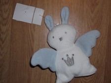 doudou Peluche Berlingot Lapin Rabbit Bunny Lièvre mouchoir blanc bleu roi ange