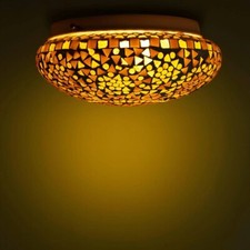 Plafonnier en mosaïque turque fait main décor de lampe suspendue en verre coloré
