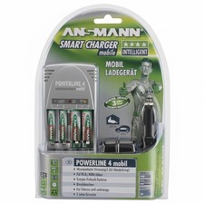 Chargeur de piles AA AAA 6LR61 9V Ansmann Energy Powerline 4 voiture mobile 5...