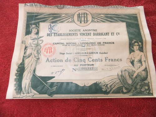 Titre action ancienne ets - ancienne, ...ets