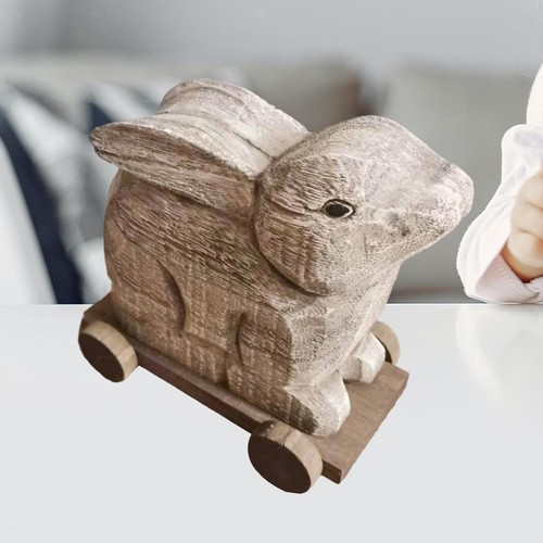 Figurine lapin bois - lapin, en