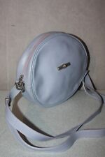 LONGCHAMP Sac Bandoulière Vintage Cuir Parme Roseau Argenté BE