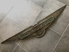 ANCIEN INSIGNE, EMBLÈME DE CALANDRE " CHAUSSON " ANNÉES 1950 - 1960 ( L 108  cm)