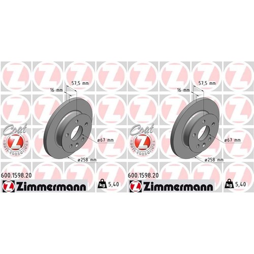 Zimmermann disques 258mm - 2x,