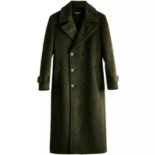 Manteau trench long laine - long, en