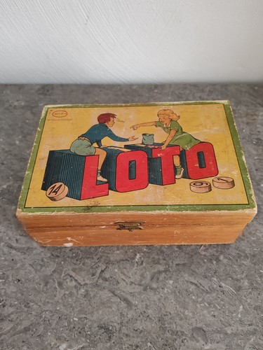 Ancienne boîte jeux loto - ancienne,