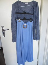 ENSEMBLE 2 PIÈCES JUPE HAUT EN COTON BLEU& TAILLE 40/42