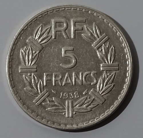 Francs lavrillier 1938 - 5,
