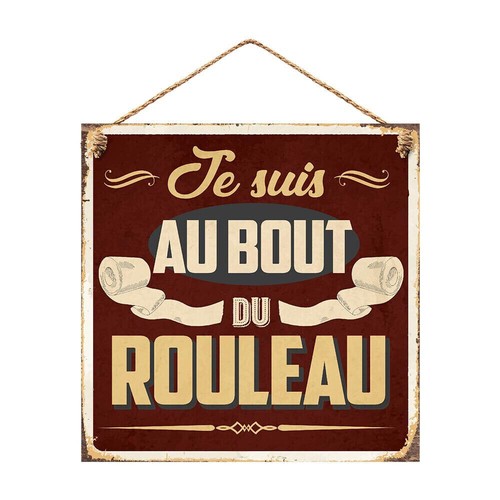 Plaque métal vintage wc - plaque,