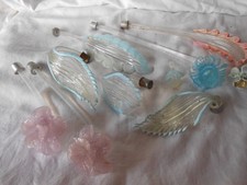 HUIT FLEURS ET FEUILLES DE LUSTRE VENISE MURANO DE COULEUR