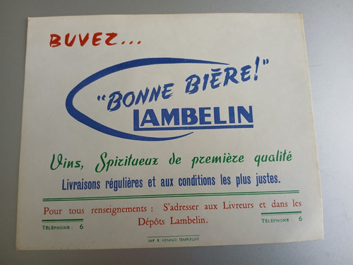 Ancien carton brasserie - ancien,