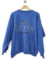 Sweat vintage Detroit Lions Trench XL bleu – 50% coton 50% polyester NFL USA