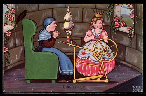 Carte postale contes fées - postale,