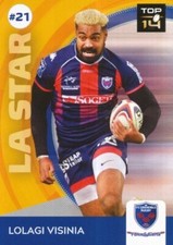 C21 VISINIA LOLAGI # FC.GRENOBLE # NEW ZEALAND PANINI CARD RUGBY TOP 14 2019