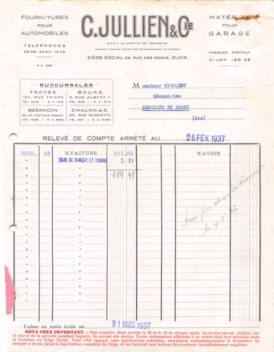 1937 fournitures pour - 1937,