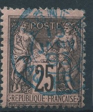 Lot n°95048   n°97, Oblitéré cachet à date BLEU de LIGNE des PAQUEBOTS