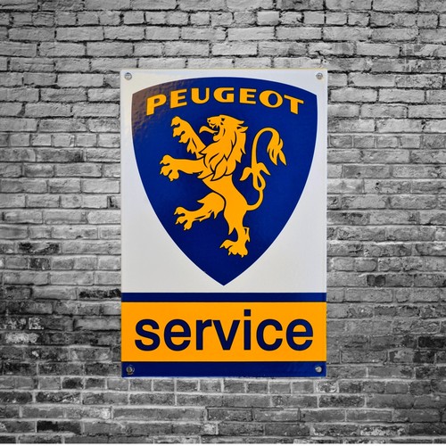 Plaque émaillée peugeot - émaillée,