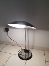 lampe de bureau noire Aluminor France 1970