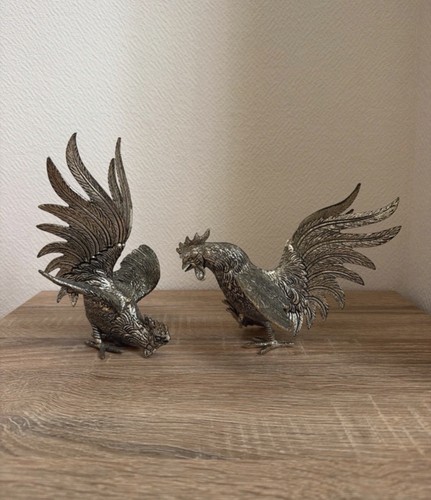 Lot statuettes coq en - 2,