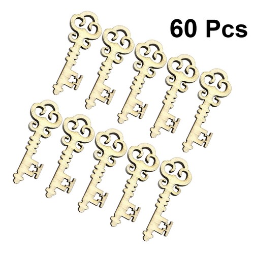 60pcs handmade wooden keys - handmade,
