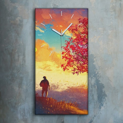 Horloge murale sur toile - , 30x60
