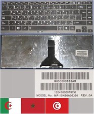 CLAVIER QWERTY ARABE TOSHIBA R845 G83C000BB2AR MP-10N96A06356 Noir