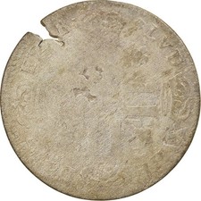 Monnaie, France, Louis XIV, Quinzain aux 8 L, 1693, Lille, Rare, B+, Billon