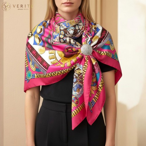 Rare vintage foulard soie - vintage, en
